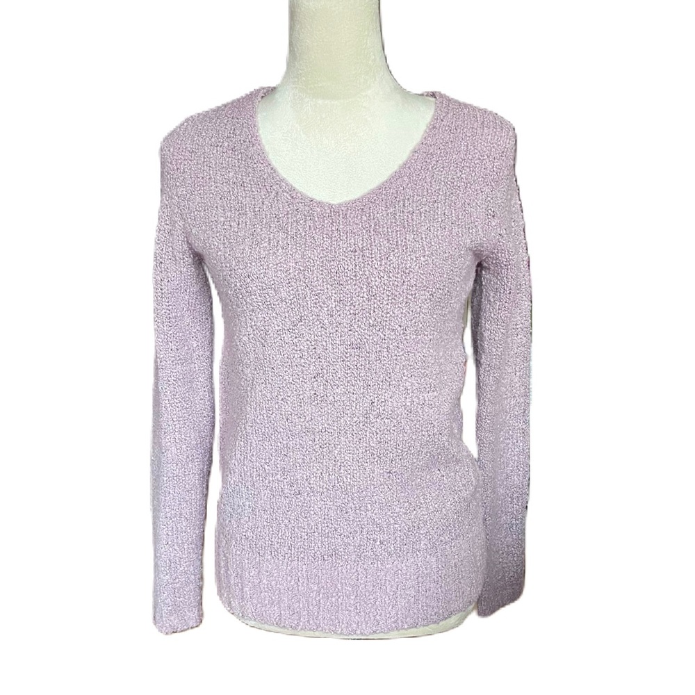 Croft & Barrow Lilac Popcorn Knit Sweater